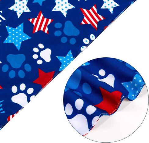 Whaline 4 Pack American Flag Dog Bandanas, Reversible Triangle Bibs Scarf for 4th of July Independence Day, USA Pet Neckerchief Suitable for Dogs, Cats, Pets, Festival Accessories in Saudi Arabia
