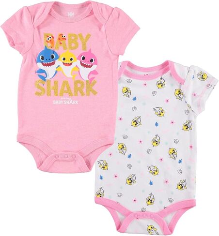 Pinkfong Baby Shark Daddy Shark Mommy Shark Baby Girls 2 قطعة ملابس داخلية لحديثي الولادة in Saudi Arabia