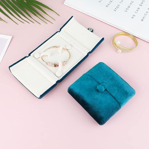 iSuperb Velvet Bracelets Box Necklace Jewelry Gift Box Necklace Pendant Bracelet Jewelry Packaging Boxes for Wedding Engagment Proposal in Saudi Arabia