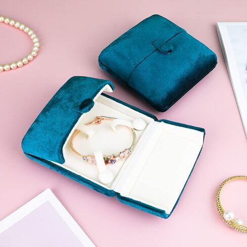 iSuperb Velvet Bracelets Box Necklace Jewelry Gift Box Necklace Pendant Bracelet Jewelry Packaging Boxes for Wedding Engagment Proposal in Saudi Arabia