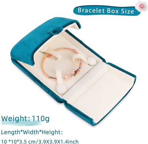 iSuperb Velvet Bracelets Box Necklace Jewelry Gift Box Necklace Pendant Bracelet Jewelry Packaging Boxes for Wedding Engagment Proposal in Saudi Arabia