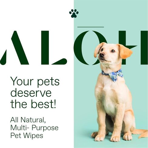 ALŌH Hypoallergenic Multi-Purpose Pet Wipes, All-Natural & Unscented in Saudi Arabia