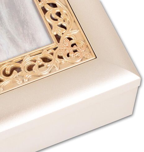 Cottage Garden 25th Anniversary Silvertone Gold Inlay Jewelry Music Box Plays Unchained Melody in Saudi Arabia
