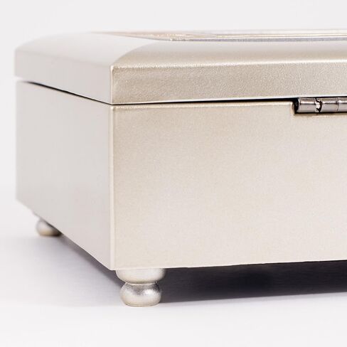 Cottage Garden 25th Anniversary Silvertone Gold Inlay Jewelry Music Box Plays Unchained Melody in Saudi Arabia