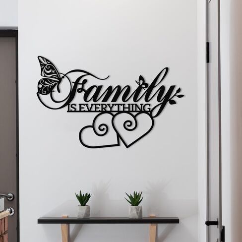 XORT Eat Pray Love Metal Wall Art, Metal Kitchen Wall Decor Eat Sign Hanging Hole for Home Kitchen Dining Living Room Bar Cafe Decor. (Black - 16 x 10 inch) in Saudi Arabia