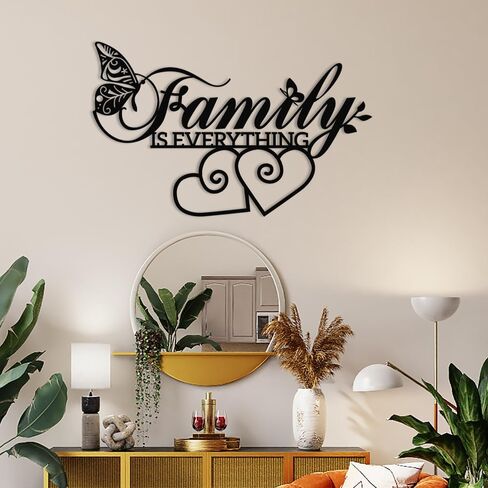 XORT Eat Pray Love Metal Wall Art, Metal Kitchen Wall Decor Eat Sign Hanging Hole for Home Kitchen Dining Living Room Bar Cafe Decor. (Black - 16 x 10 inch) in Saudi Arabia