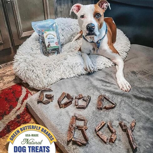 Green Butterfly Brands Meaty Beef Sticks – Human Grade, Grain Free, All Natural Beef Dog Treats Made in USA – Premium Slow Roasted American Beef – Grass Fed, Farm Raised – Crunchy Training Treat 8 Oz in Kuwait