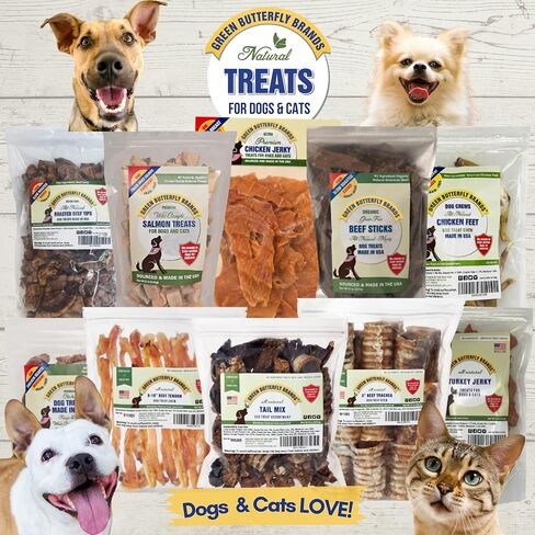 Green Butterfly Brands Meaty Beef Sticks – Human Grade, Grain Free, All Natural Beef Dog Treats Made in USA – Premium Slow Roasted American Beef – Grass Fed, Farm Raised – Crunchy Training Treat 8 Oz in Kuwait