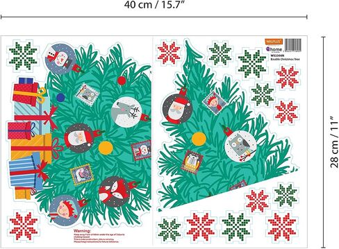 Christmas Decorations Clearance for Home Indoor Wall Stickers Merry Christmas Decor Wall Murals Decals Living Room Children Nursery Restaurant Cafe Hotel Home Decor (Traditional Christmas Tree) in Saudi Arabia