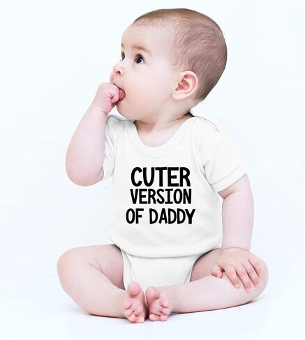 CBTwear Cuter Version of Daddy - Dad to Be Announcement - Cute Infant One-Piece Baby Bodysuit in Kuwait