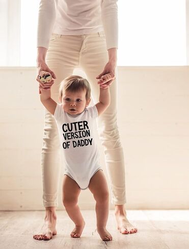 CBTwear Cuter Version of Daddy - Dad to Be Announcement - Cute Infant One-Piece Baby Bodysuit in Kuwait