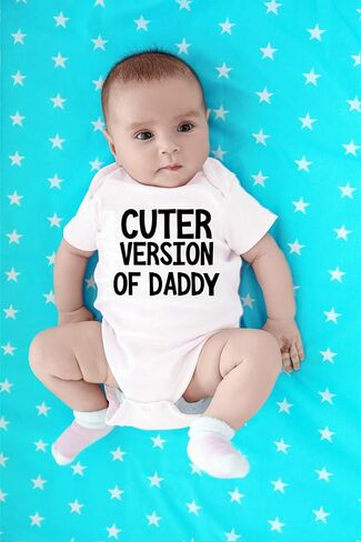 CBTwear Cuter Version of Daddy - Dad to Be Announcement - Cute Infant One-Piece Baby Bodysuit in Kuwait