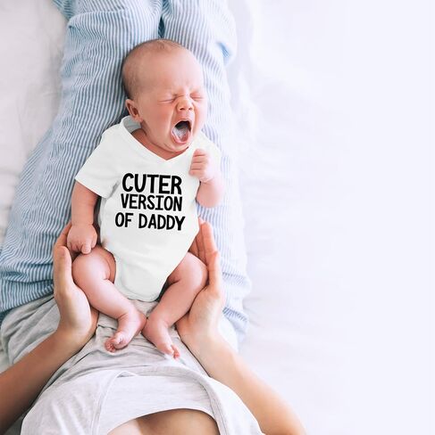 CBTwear Cuter Version of Daddy - Dad to Be Announcement - Cute Infant One-Piece Baby Bodysuit in Kuwait