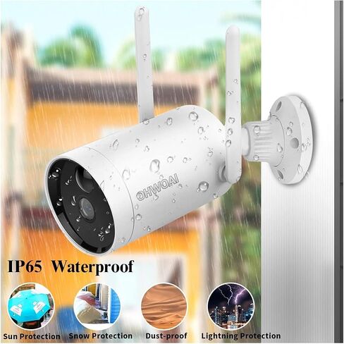 《 Two-Way Audio & Truly Wireles》 Outdoor Solar Powered Rechargeable Battery Camera, Surveillance WiFi Camera with Solar Panel, Security Home IP Camera, PIR Motion Detection, Waterproof, Night Vision in Saudi Arabia