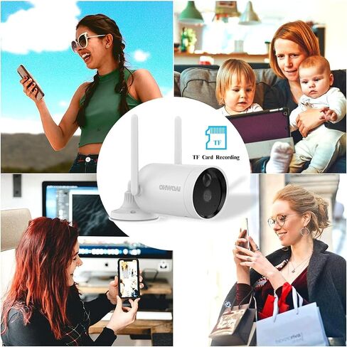 《 Two-Way Audio & Truly Wireles》 Outdoor Solar Powered Rechargeable Battery Camera, Surveillance WiFi Camera with Solar Panel, Security Home IP Camera, PIR Motion Detection, Waterproof, Night Vision in Saudi Arabia