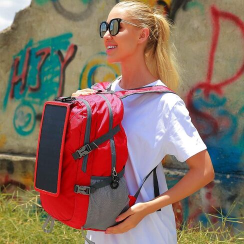 ECEEN Solar Backpack Foldable Hiking Daypack With 5V Power Supply in Saudi Arabia