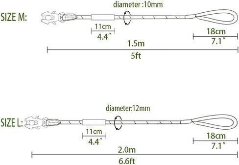 مقود أنالوفيك للكلاب مزود بإبزيم سريع التحرير، ومقود تدريب للكلاب، ومقود للكلاب مزود بمشبك ضفدع دوار، ومقبضين للتحكم الناعم، وخيوط عاكسة. (أسود، لام) in Kuwait
