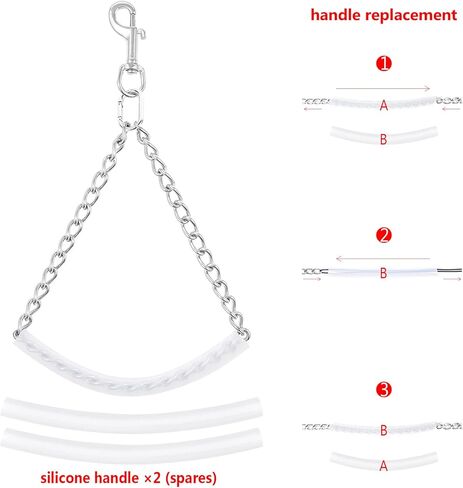 مقود تدريب الكلاب المقاوم للمضغ للكلاب الكبيرة والكبيرة جدًا بسعة 300 رطل، مقبض مبطن مقود قصير للكلاب شديد التحمل، سلسلة معدنية عملاقة غير قابلة للكسر للتدريب على المشي على المرور in Kuwait