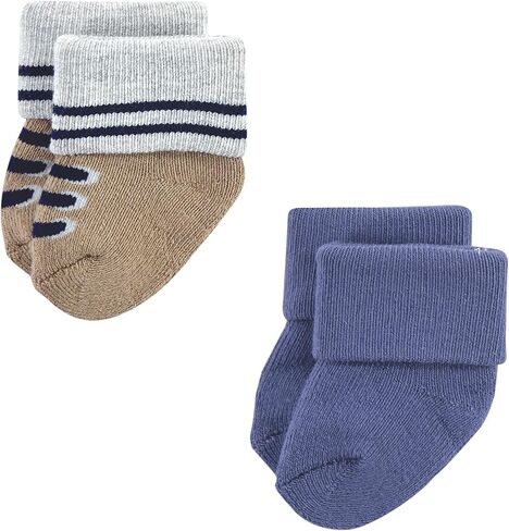 Hudson Baby Unisex Baby Cotton Rich Newborn and Terry Socks, Bear, 0-6 Months in Saudi Arabia