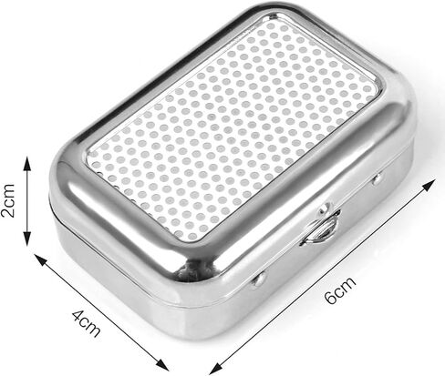 منفضة سجائر صغيرة للجيب مقاومة للرياح مع غطاء من الستانلس ستيل، منفضة سجائر للسيارة في الهواء الطلق (فضي) in Kuwait