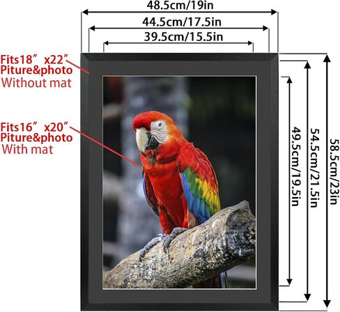 Mxtallup 18x22 in Diamond Painting Picture Frames 16x20 in Diamond Art Frame , Display Pictures16x20 Inch/ 40x50 cm with Mat or 18x22 Inch/45x55 cm Without Mat, Wall Diamond Embroidery 18x22 Picture in Saudi Arabia