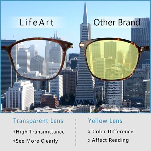 LifeArt Blue Light Blocking Glasses, Anti Eyestrain, Computer Reading Gaming Glasses, TV Glasses for Women Men, Anti Glare in Kuwait