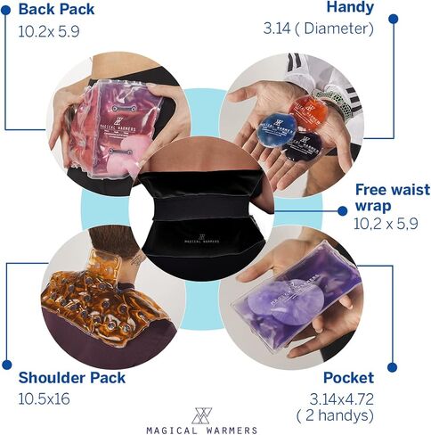 Magical Warmers Heating pad: Set of 7 Heating pad for Back Pain Relief, Cramps, Shoulder, Neck and Hand Warmers Get Free one Waist wrap in Saudi Arabia