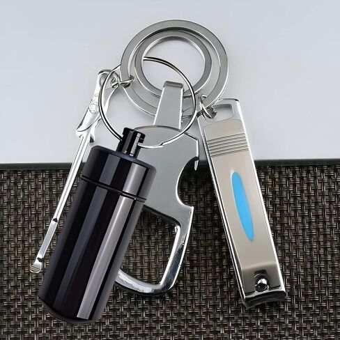 BLMHTWO 6 Pack Keychain Pill Holder Small Pill Box Keychain Portable Waterproof Metal Pill Container Case Holder Organizer Medicine Bottle for Outdoor Camping Travel Pill Keychain in Saudi Arabia