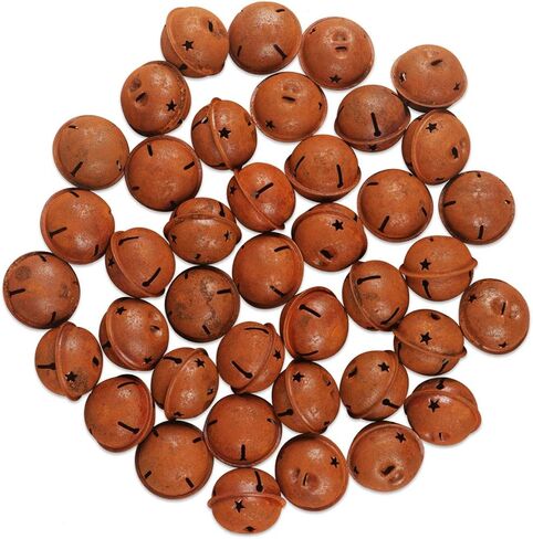 YIYA 50Pcs Rusted Metal Stars Contain A Jute Rope, Small Rusty Stars Metal Craft Stars for Christmas Festival Decoration Wreath Holiday Home Decoration (1.8 Inch/4.5 cm) in Saudi Arabia