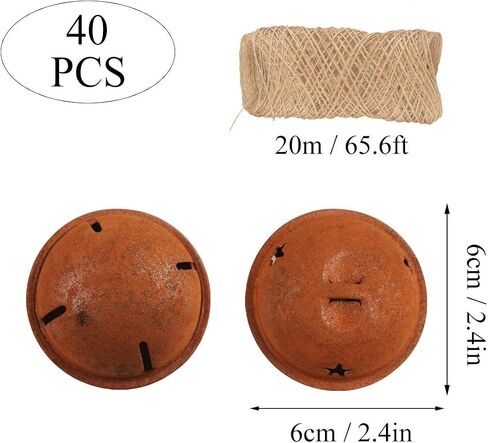 YIYA 50Pcs Rusted Metal Stars Contain A Jute Rope, Small Rusty Stars Metal Craft Stars for Christmas Festival Decoration Wreath Holiday Home Decoration (1.8 Inch/4.5 cm) in Saudi Arabia