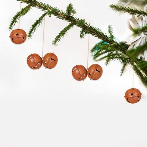 YIYA 50Pcs Rusted Metal Stars Contain A Jute Rope, Small Rusty Stars Metal Craft Stars for Christmas Festival Decoration Wreath Holiday Home Decoration (1.8 Inch/4.5 cm) in Saudi Arabia
