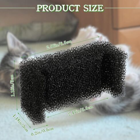 Sponge Filter for Cat Fountain Replacement Pet Fountain Foam Filter Cat Drinking Fountain Sponge Foam Filter for Pet Dog Cat Fountain (4 Pieces) in Saudi Arabia