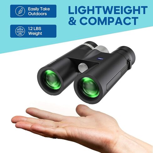 AYRAVIIO 10 × 42 مناظير للبالغين مع حامل للهواتف الذكية وحامل ثلاثي القوائم، هدايا عيد ميلاد للرجال والأب والزوج، تلسكوب مناظير عالي الطاقة مع رؤية مشرقة وكبيرة، أدوات لمراقبة الطيور in Kuwait