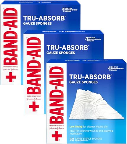 BAND-AID® Brand TRU-ABSORB™ Gauze Sponges 4X4IN, 50 Count in Saudi Arabia