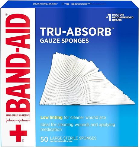 BAND-AID® Brand TRU-ABSORB™ Gauze Sponges 4X4IN, 50 Count in Saudi Arabia