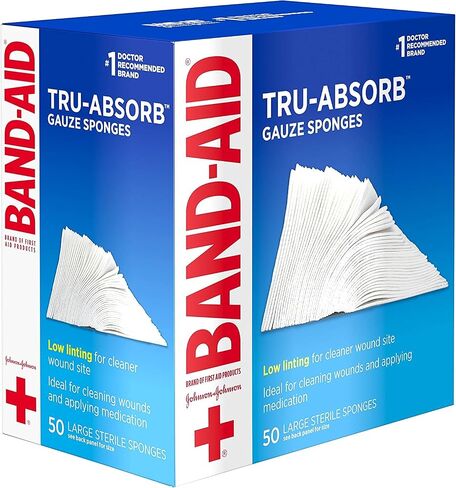BAND-AID® Brand TRU-ABSORB™ Gauze Sponges 4X4IN, 50 Count in Saudi Arabia