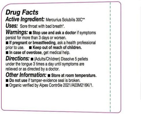 OLLOIS Mercurius Solubilis 30c Organic, Lactose-Free, Kosher Homeopathic Medicine, 80 Pellets (Pack of 3) in Saudi Arabia