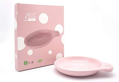 Viéco Bio-based Toddler Plate, Baby Feeding Plate with Handle for 18+ Months, Eco-friendly and BPA Free Kids Plate Made of Plant-based Material from Corn and Cassava in Saudi Arabia