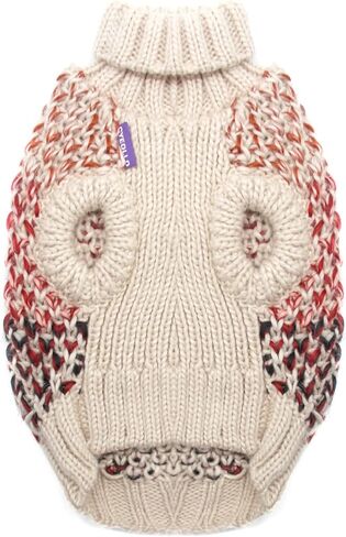 cyeollo Small Dog Sweater Turtleneck Knitted Dog Sweaters Soft Knitwear Gradient Color Classic Warm Winter Dog Clothes for Dogs Cats Apparel in Kuwait