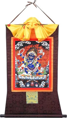 Mudra Crafts White Tara Thangka Wall Hanging Thanka Painting - Handmade Tibetan Thangka Painting - Tibetan Tangka for Meditation Yoga Buddhist Decor in Kuwait