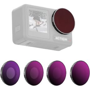 مرشح CAPART CPL لـ DJI OSMO Action 4، إطار من الألومنيوم وزجاج بصري متعدد الطبقات، مرشح مستقطبات دائرية، مقاوم للرذاذ ومقاوم للخدش وسهل التنظيف in Kuwait