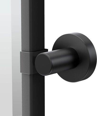 Gatco 4639XFSM Glam Framed Rectangle Mirror, 25 Inch, Matte Black / 25" H x 23.63" W Wall Mounted Pivoting Beveled Rectangle Bathroom Vanity Mirror with Matte Black Frame and Brackets in Saudi Arabia