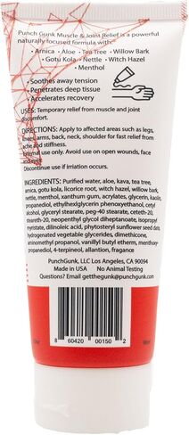 PunchGunk Muscle and Joint Relief, Non Greasy, Naturally Advanced Lotion with Arnica, Aloe & Tea Tree 3.0oz in Saudi Arabia