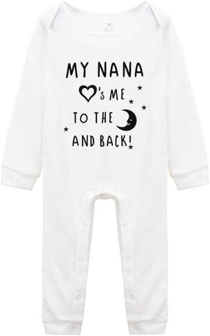 My Nana Loves Me to The Moon and Back Baby Bodysuit Romper Unisex Infant Clothes in Saudi Arabia
