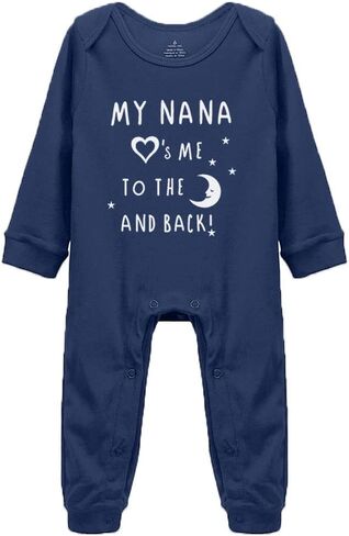 My Nana Loves Me to The Moon and Back Baby Bodysuit Romper Unisex Infant Clothes in Saudi Arabia