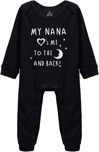 My Nana Loves Me to The Moon and Back Baby Bodysuit Romper Unisex Infant Clothes in Saudi Arabia