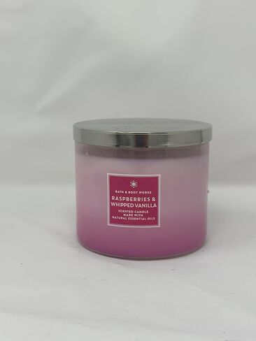 Raspberries & Whipped Vanilla 3-Wick Candle 14.5 oz / 411 g [Made with Natural Essential Oils] in Saudi Arabia