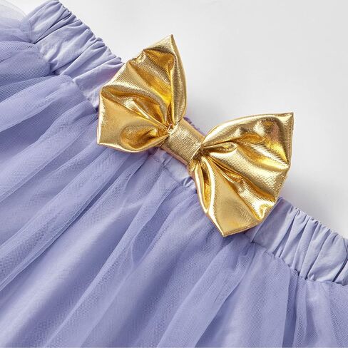 مجموعة ملابس عيد الميلاد الأول للفتيات الصغيرات بألوان قوس قزح مطبوعة على شكل كعكة سماش بأكمام طويلة وتنورة من التول مع عصابة رأس in Kuwait