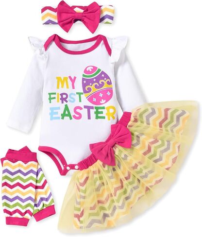 fioukiay Newborn Baby Girl Easter Skirt Sets Infant 1st Easter Day Outfit Clothes Clothing Sets in Saudi Arabia