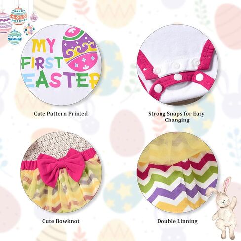fioukiay Newborn Baby Girl Easter Skirt Sets Infant 1st Easter Day Outfit Clothes Clothing Sets in Saudi Arabia